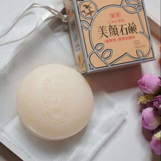 Meishoku , Bigansui Skin Soap  , สบู่ , สบู่กำจัดสิวเสี้ยน ,สบู่กำจัดสิวอุดตัน ,ลดหน้ามัน